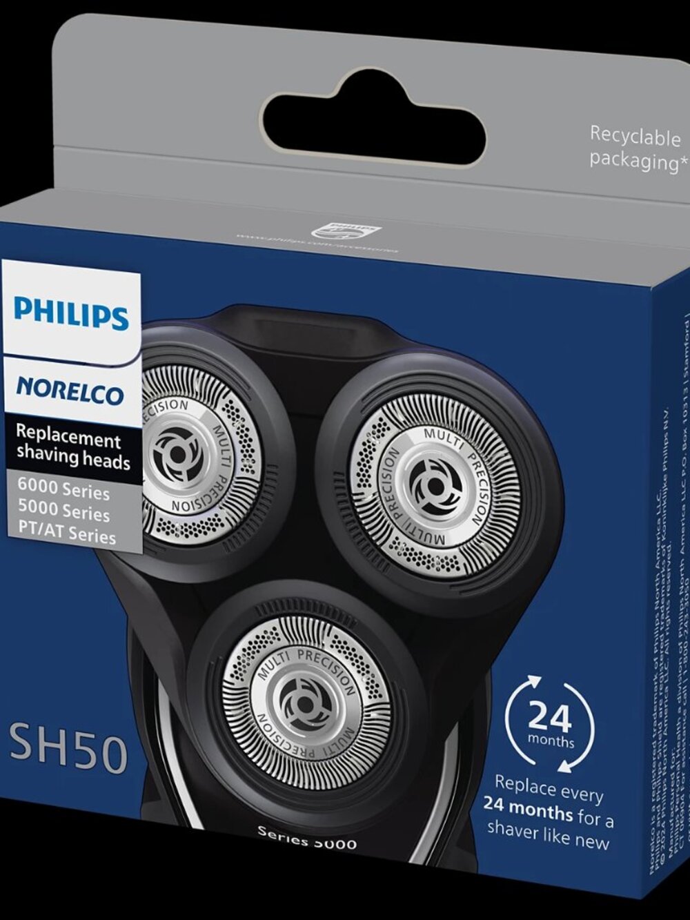 Brand New Philips Norelco Genuine Replacement Heads SH50/52, 3 Count